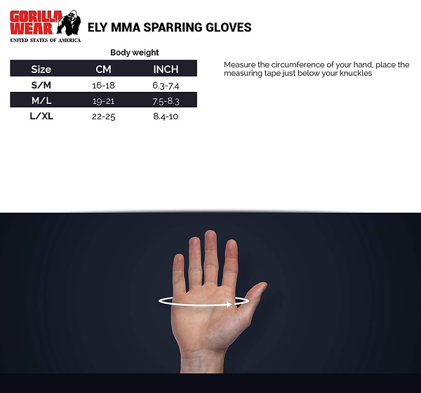 Ely MMA Sparring Gloves - Black/White
