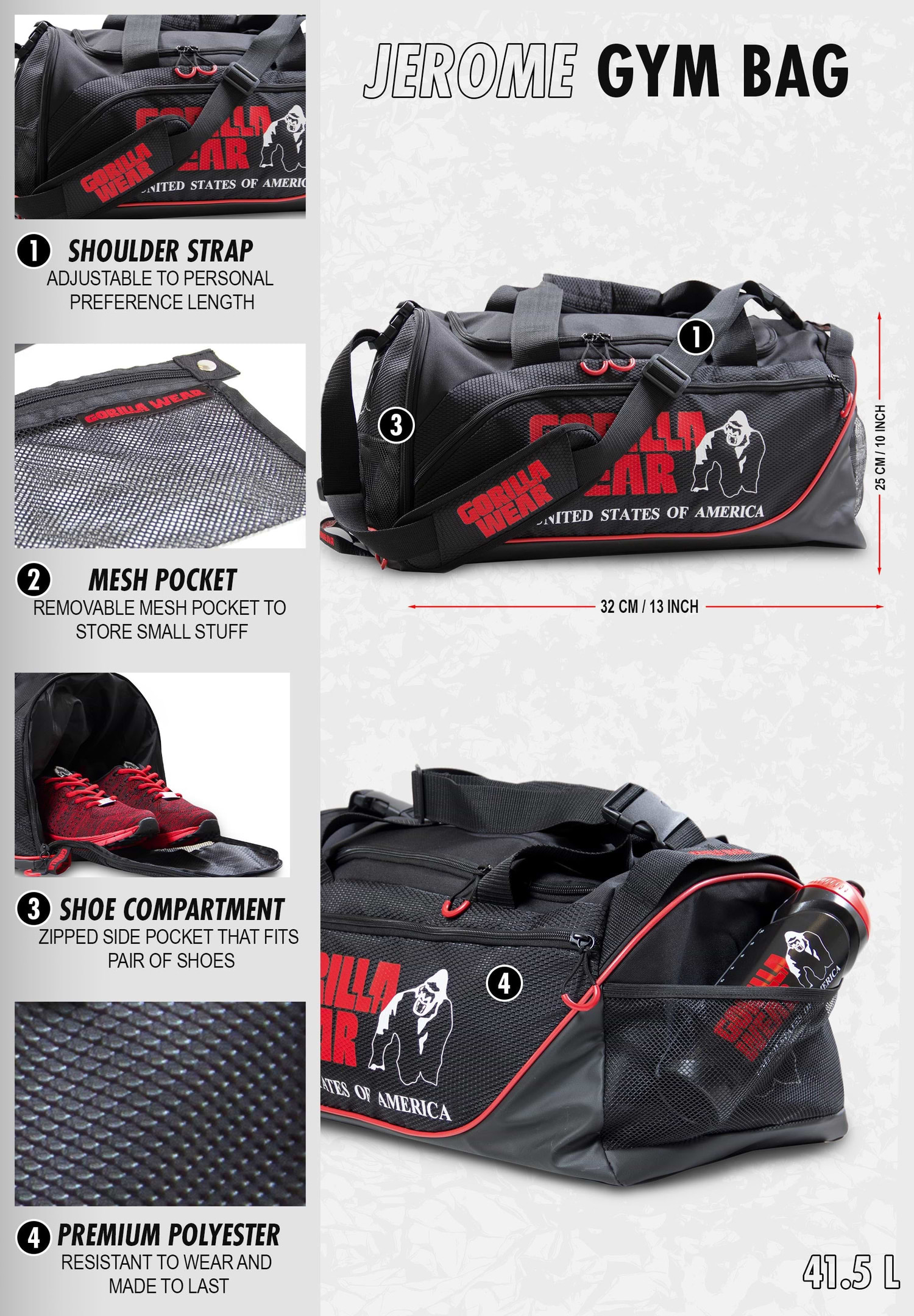 Black & Red Sneaker Duffle Bag
