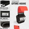 Weight Lifting Hooks - Black/Red
