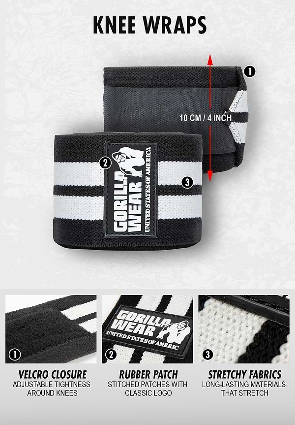 Knee Wraps - Gray/Black