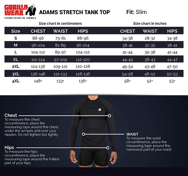 Adams Stretch Tank Top - White
