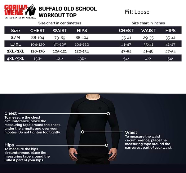 Buffalo Old School Top -Black/Gray