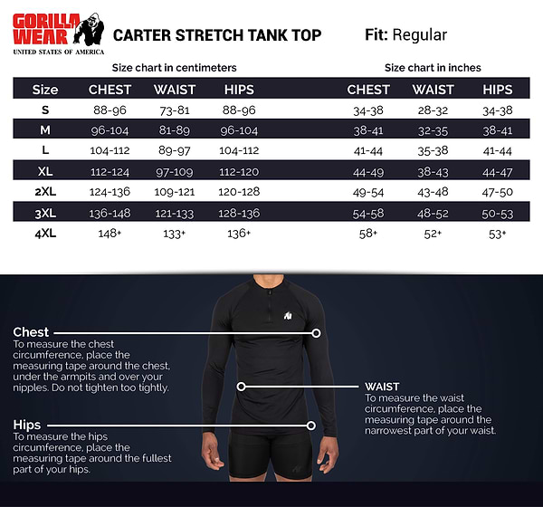 Carter Stretch Tank Top - Black