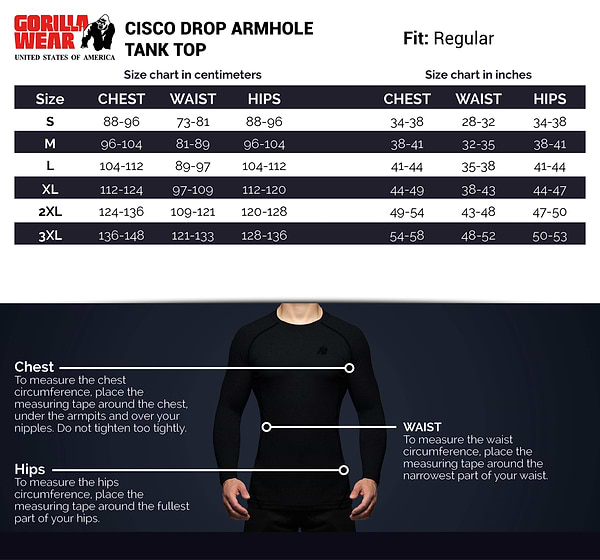 Cisco Drop Armhole Tank Top - Black/White