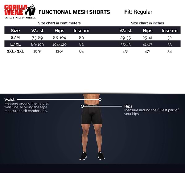Functional Mesh Shorts - Black/White