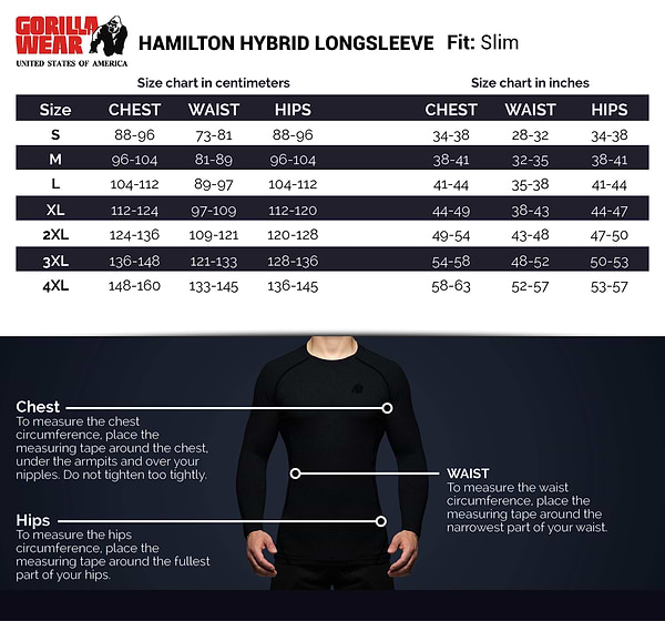 Hamilton Hybrid Long Sleeve - Black - Slim Fit