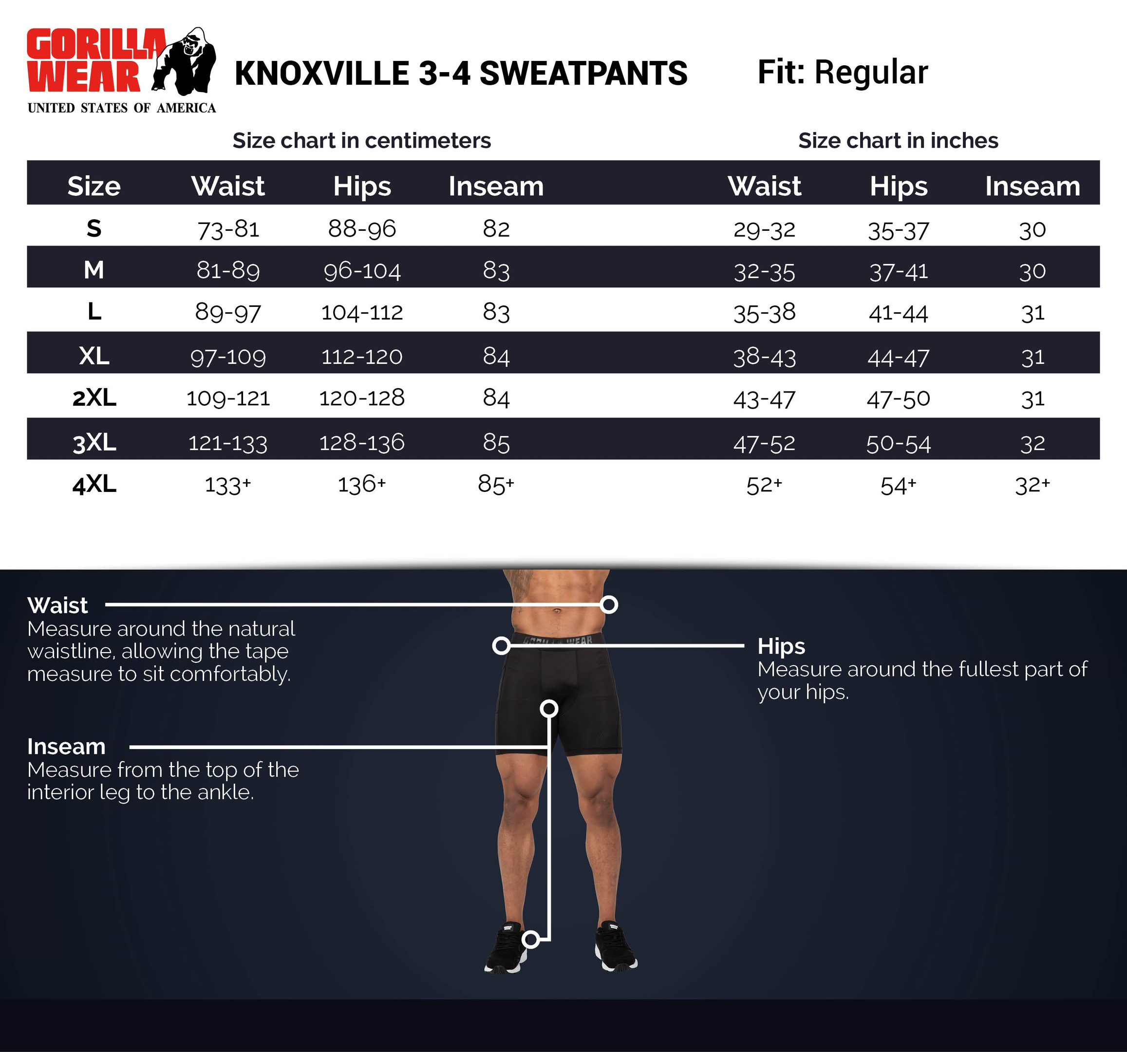 Knoxville 3/4 Sweatpants - Black