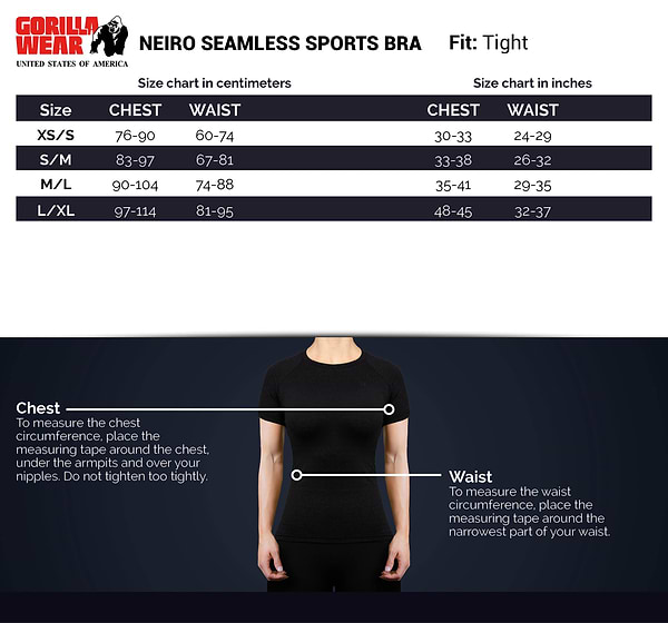 Neiro Seamless Sports Bra - Black