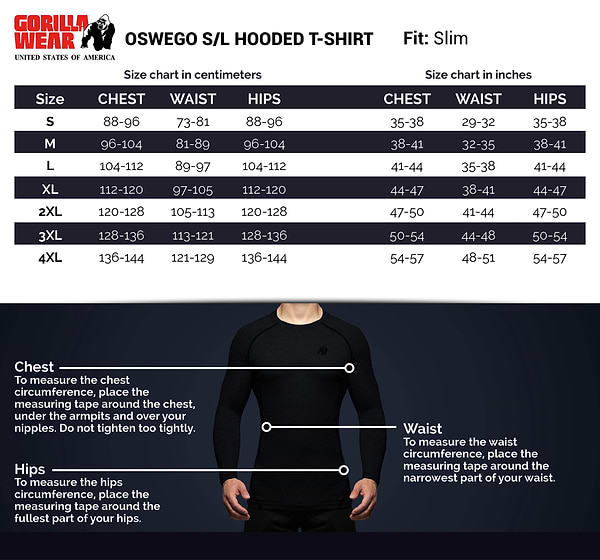 Oswego S/L Hooded T-shirt - Black