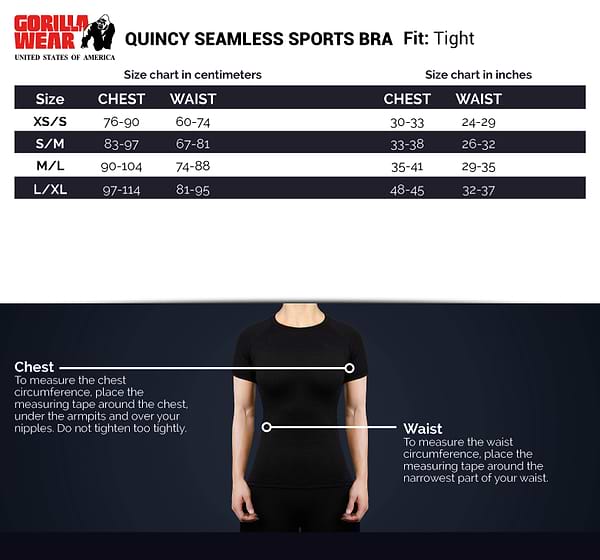 Quincy Seamless Sport Bra - Black