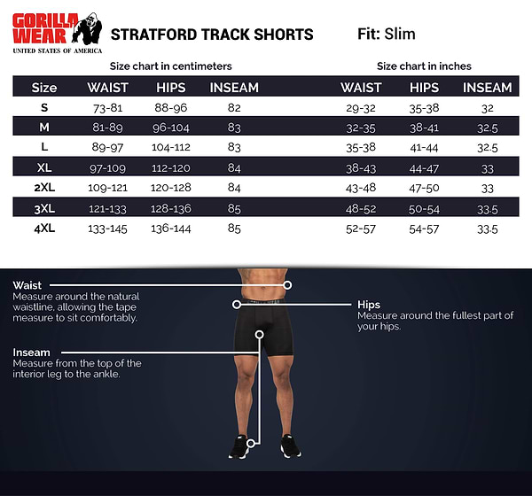Stratford Track Shorts - Black