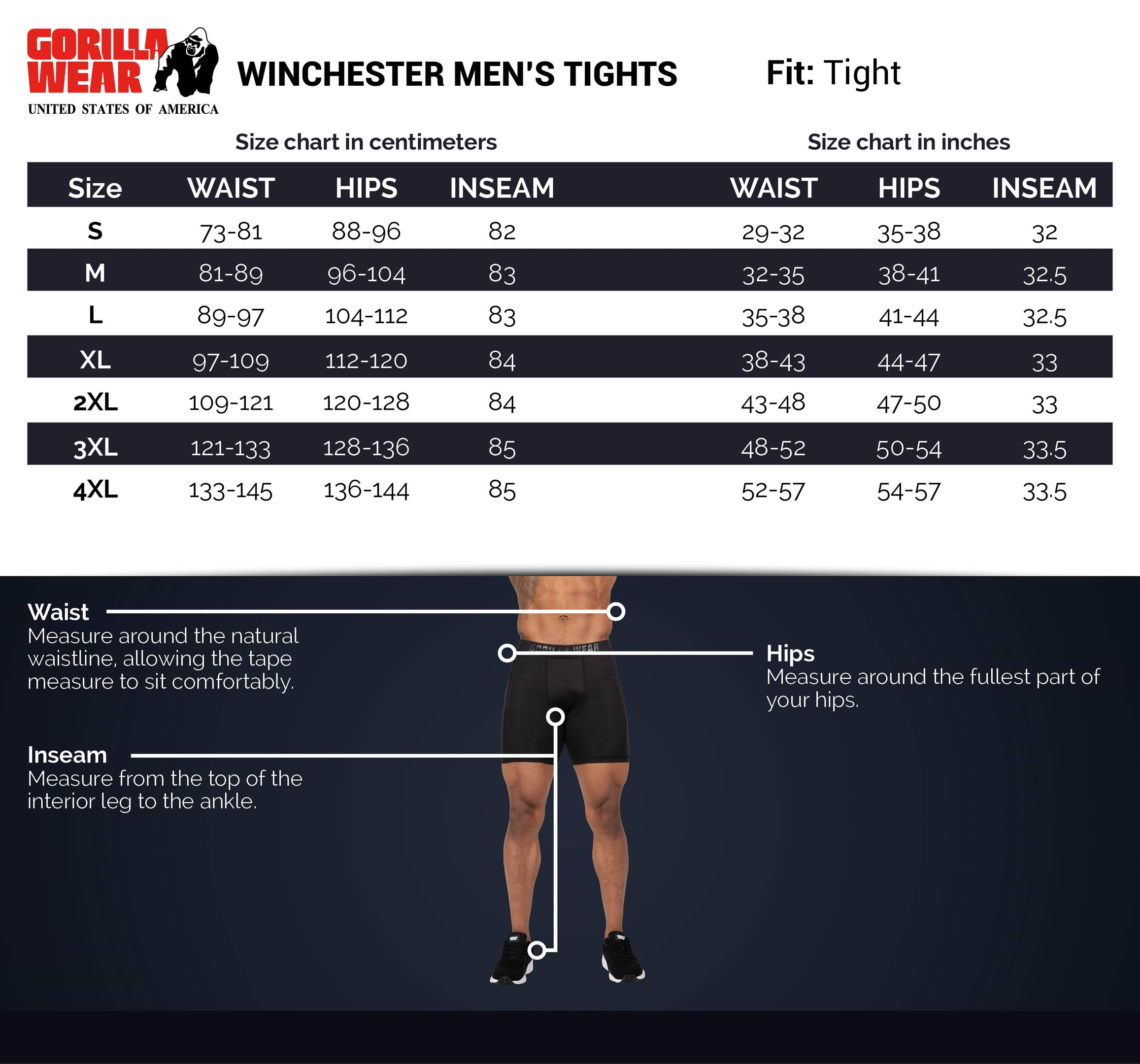 Philadelphia Men's Short Tights - Black - M Gorilla Wear