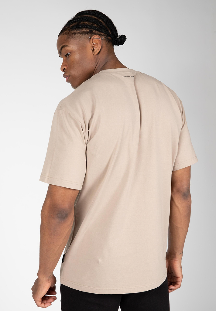 Dover Oversized T-Shirt - Beige | GorillaWearUsa
