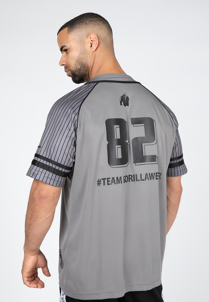 82 Baseball Jersey - Gray | GorillaWearUsa