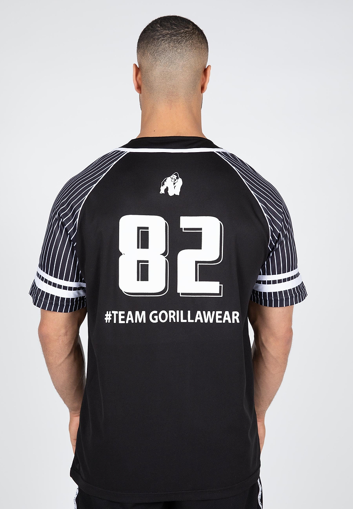 82 Baseball Jersey - Black | GorillaWearUsa