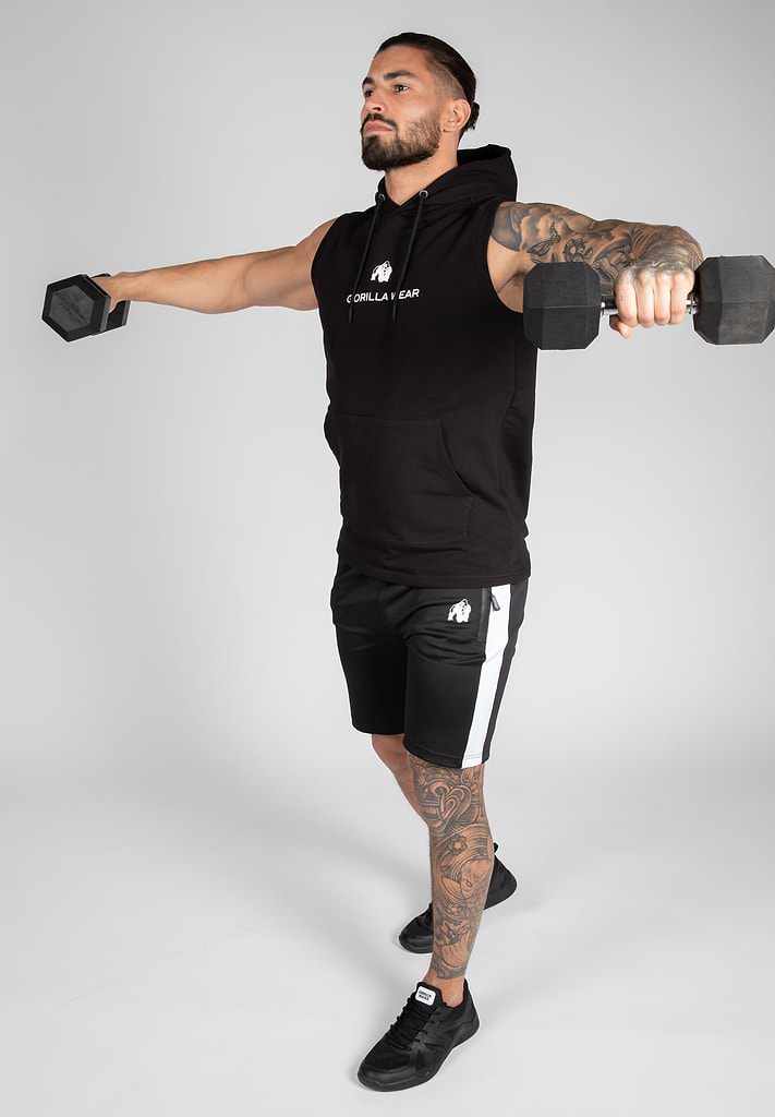 Lincoln Sleeveless Hoodie - Black | GorillaWearUsa