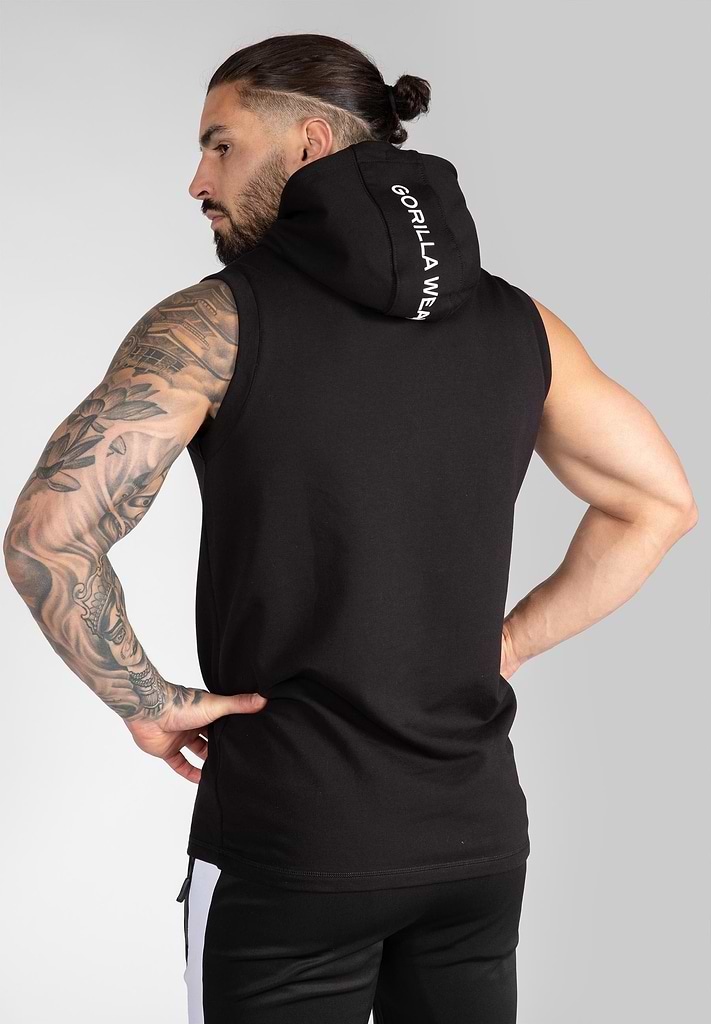 PERSONSOUL* Sleeveless Hoodie タンクトップ　新品 Men Sleeveless Hoodie Casual Zipper Hooded Sweatshirt With
