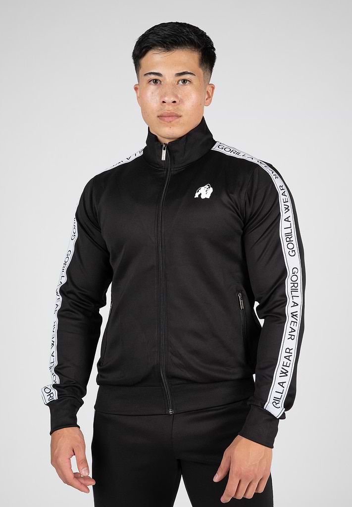 Delaware Track Jacket -Black | GorillaWearUsa