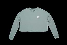Patch Cropped Crew Fleece