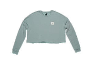 Patch Cropped Crew Fleece