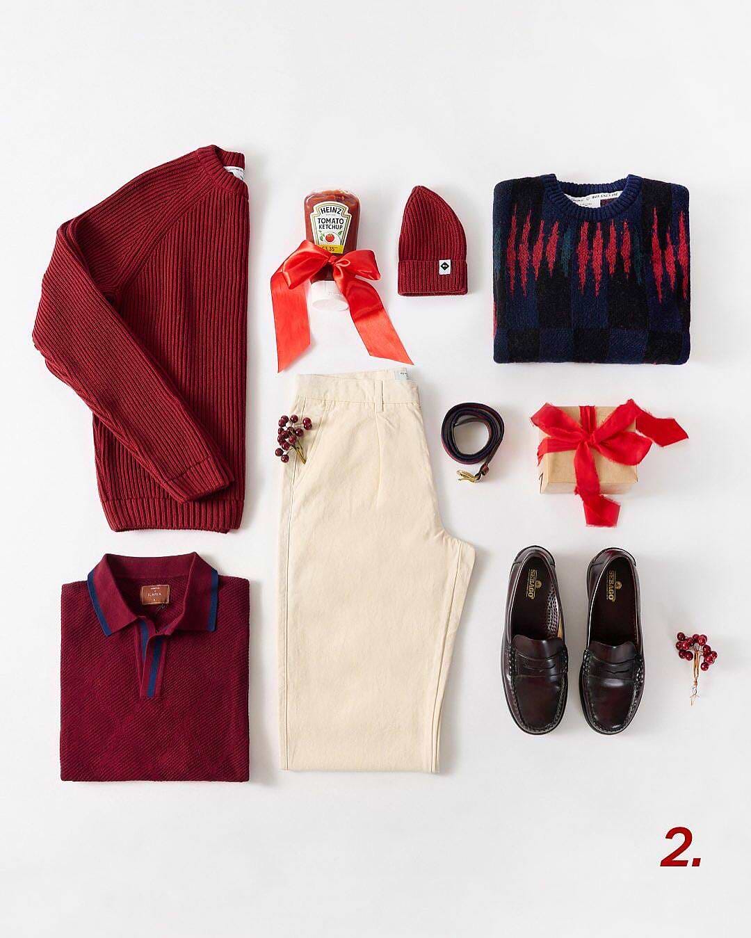 Men's Diamond Knitted Polo Shirt | Percival x Ilaria | Red Men's Diamond Knitted Polo Shirt | Percival x Ilaria | Red