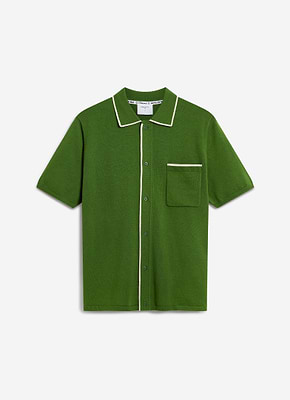 Men's Diamond Knitted Polo Shirt | Percival x Ilaria | Red