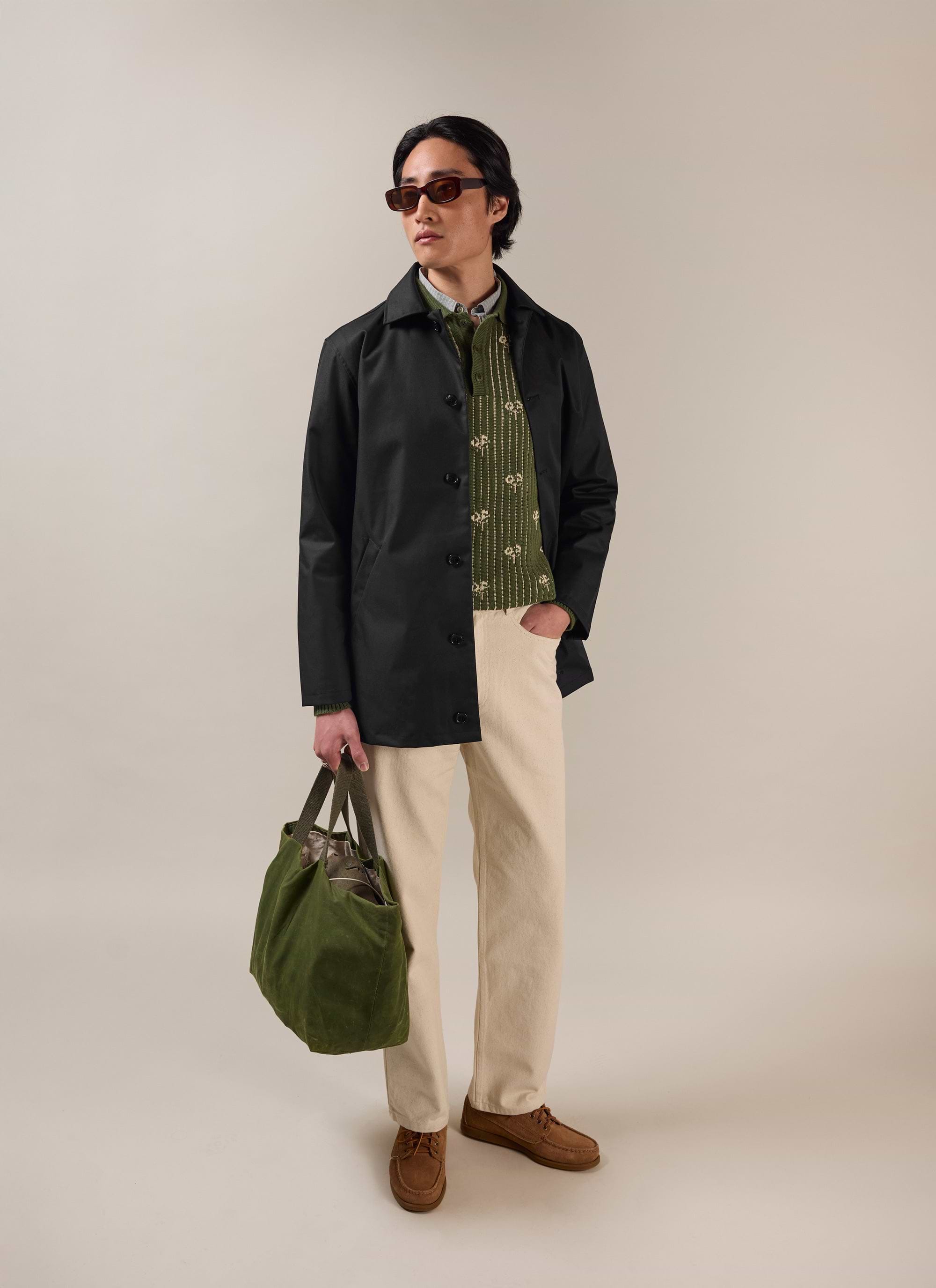 ジャケット・アウター theredthread fur embroidery trench short S fur embroidery trench short