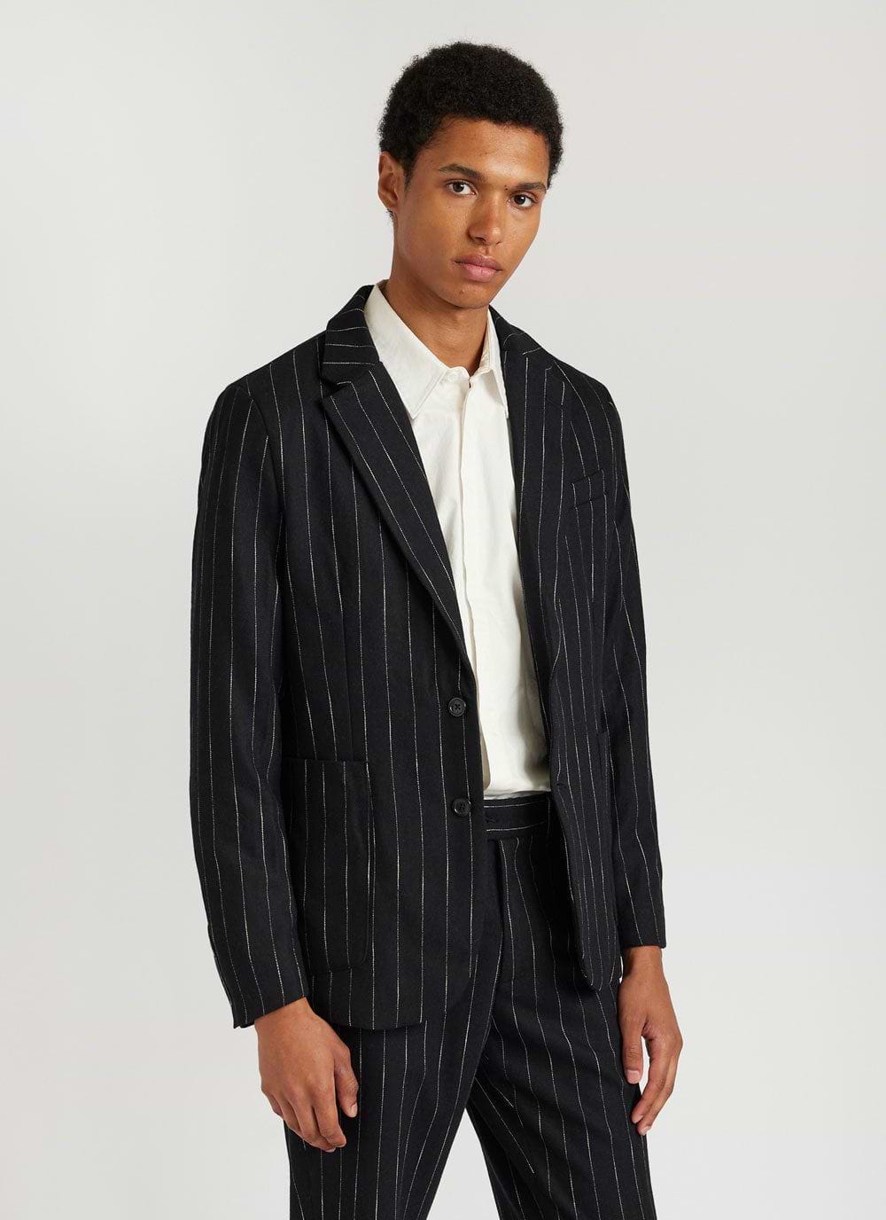 Pinstripe blazer men deals