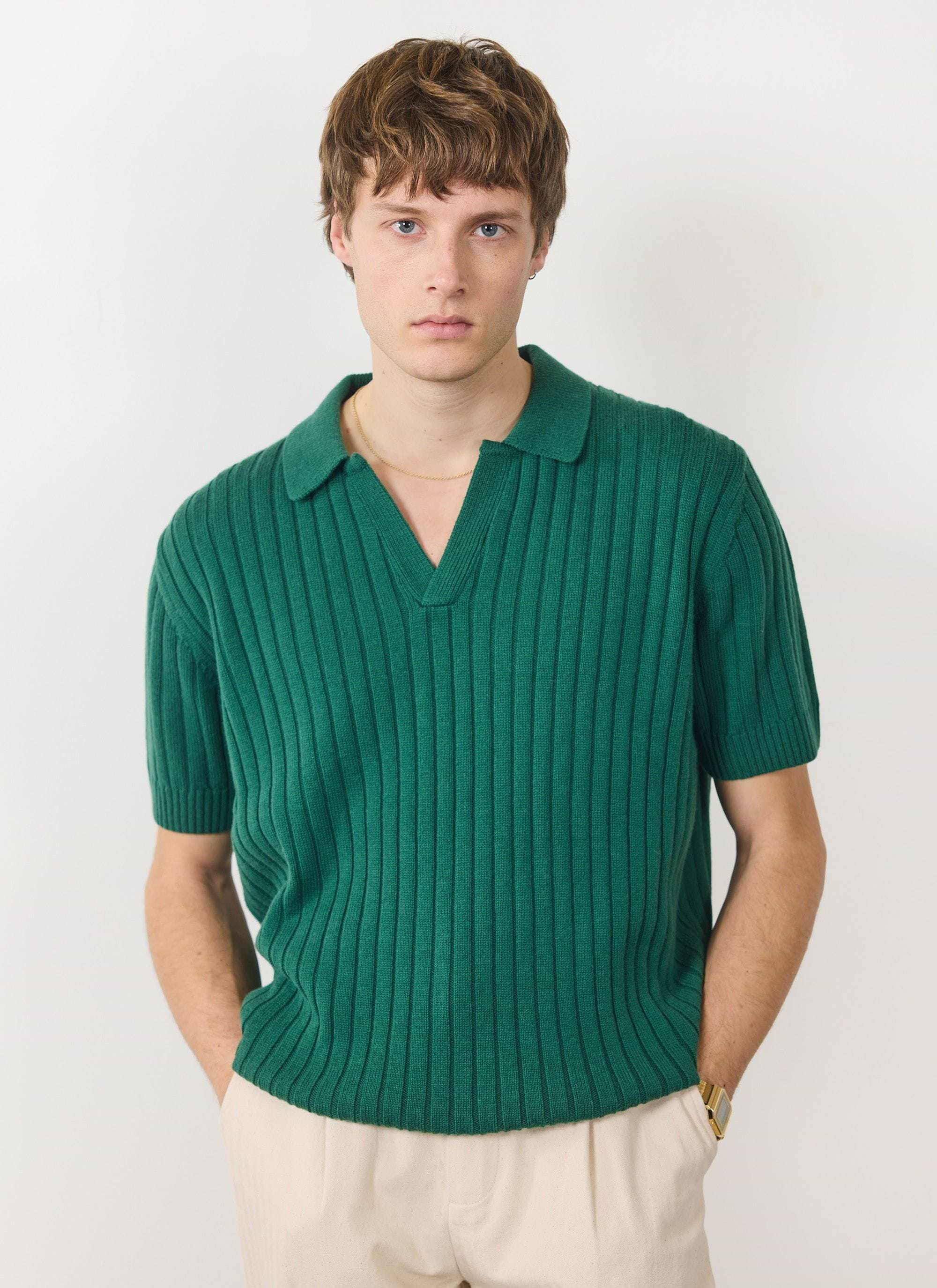 ファッション | Shirt Polo Knitted Men's Casa Green Forest | Martini トップス