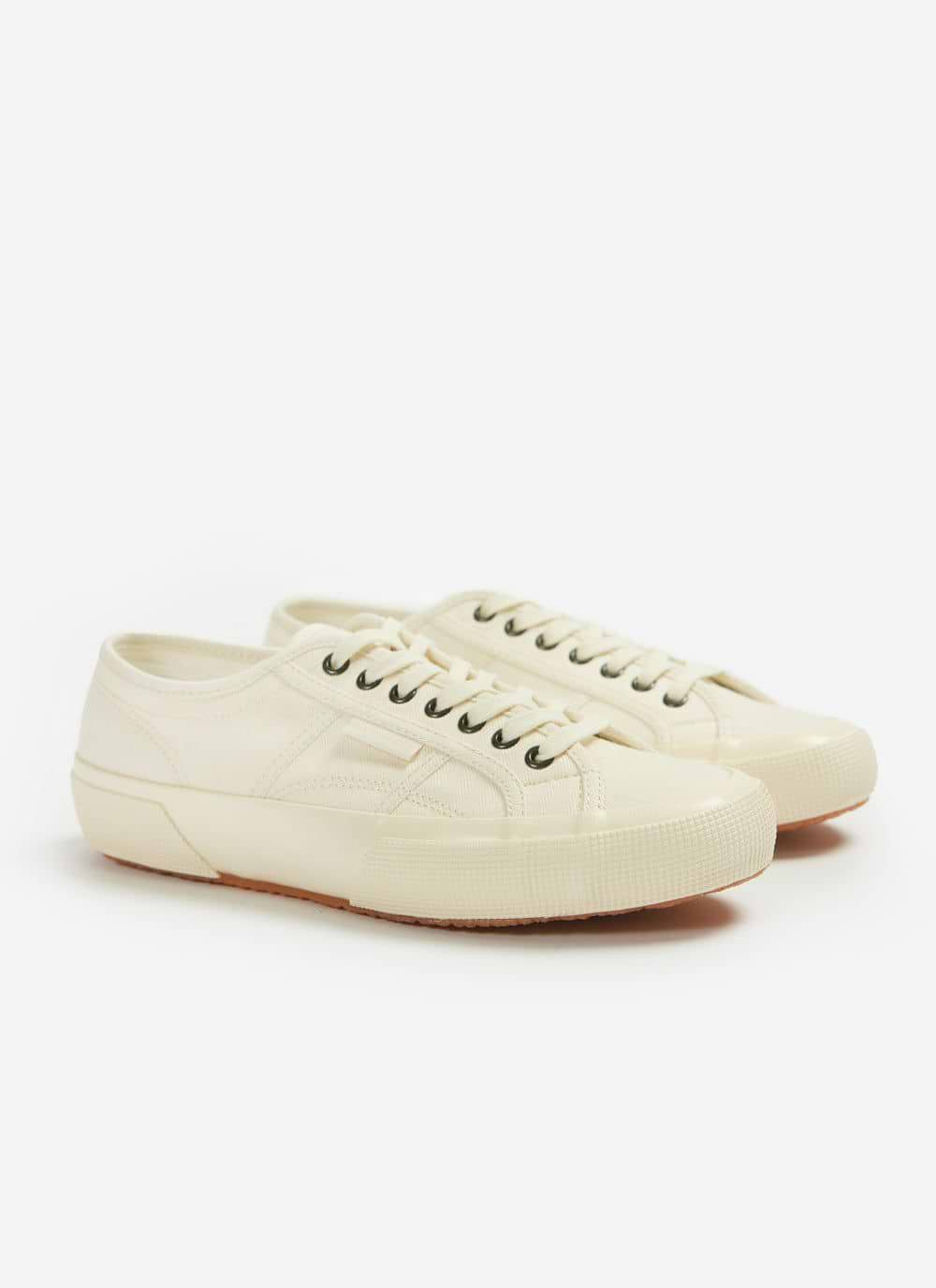 Superga white canvas trainers hotsell