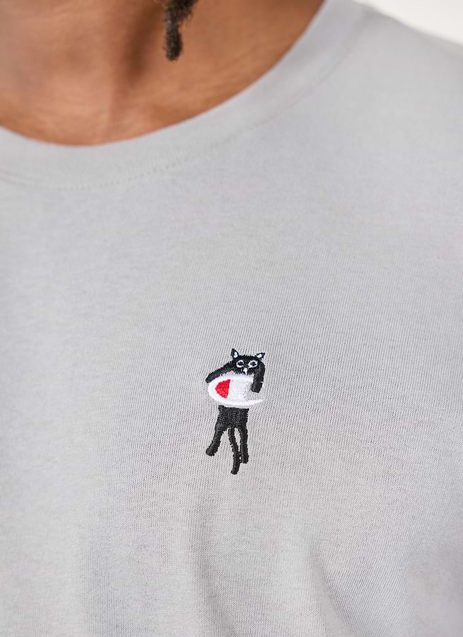 White and black champion shirt on sale