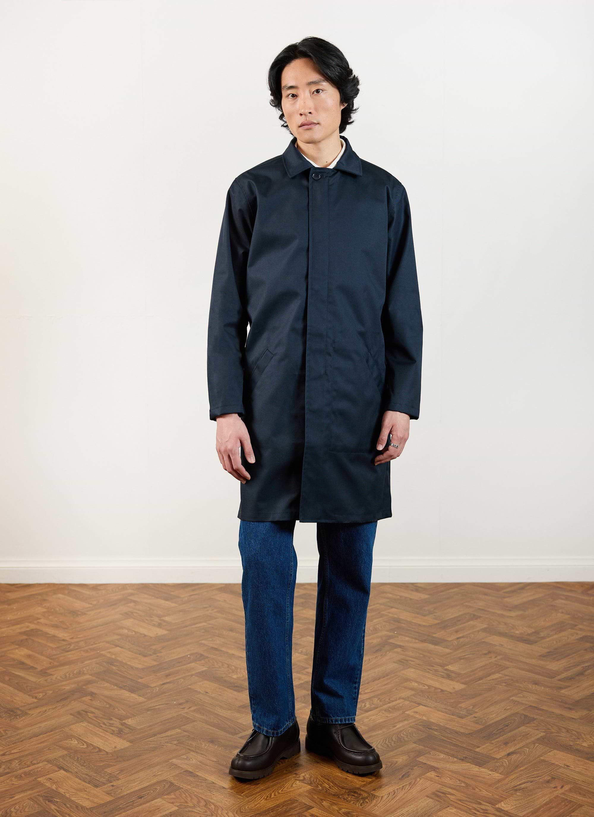 Men's navy trench coat clearance