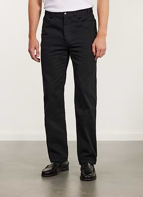 Men's 5 Pocket Trousers | Black Twill