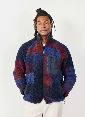 Mens fleece jacket navy store