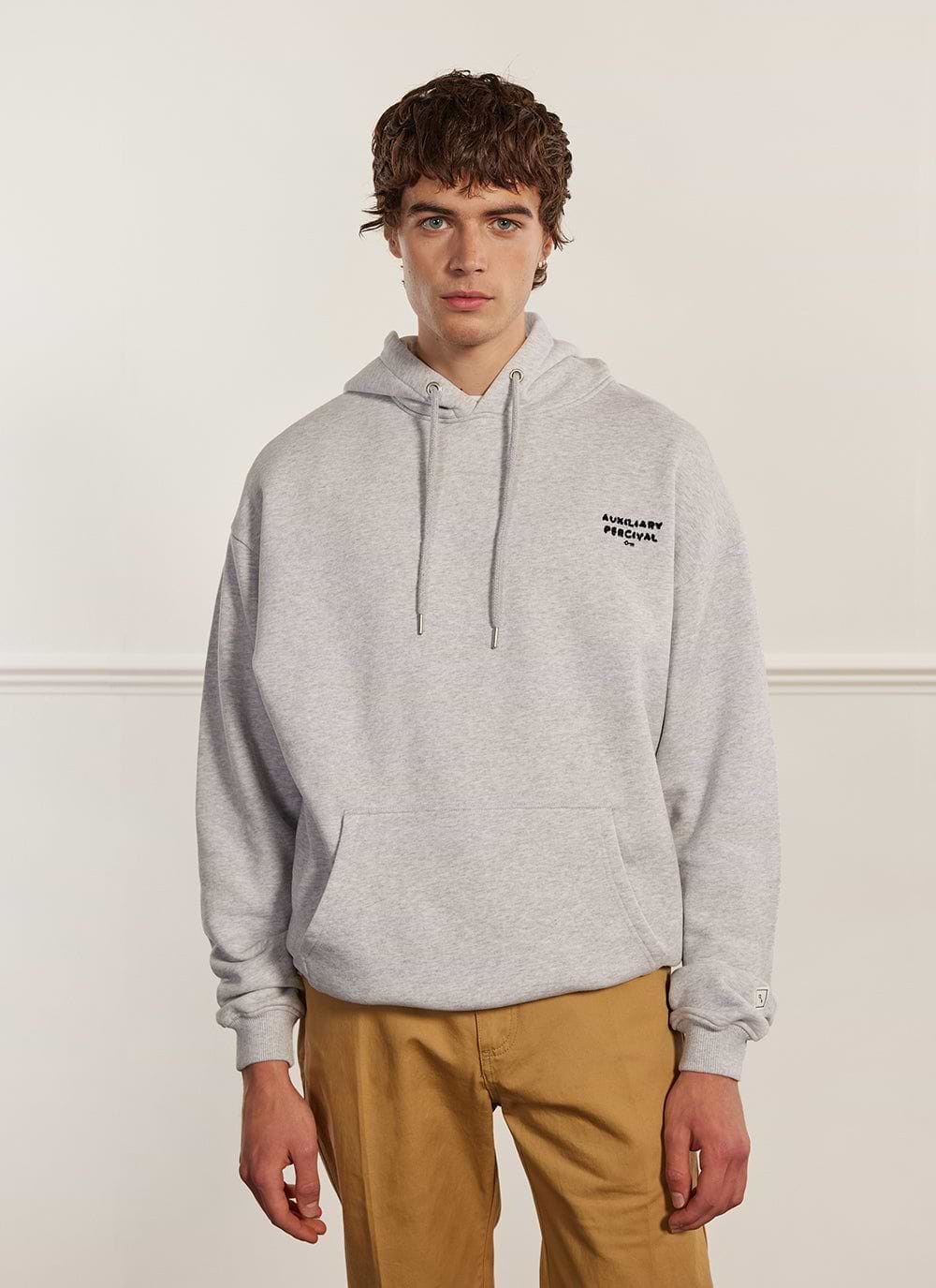 Cotton grey hoodie top