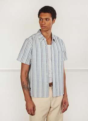 Tuck Sleeve French Stripe Top