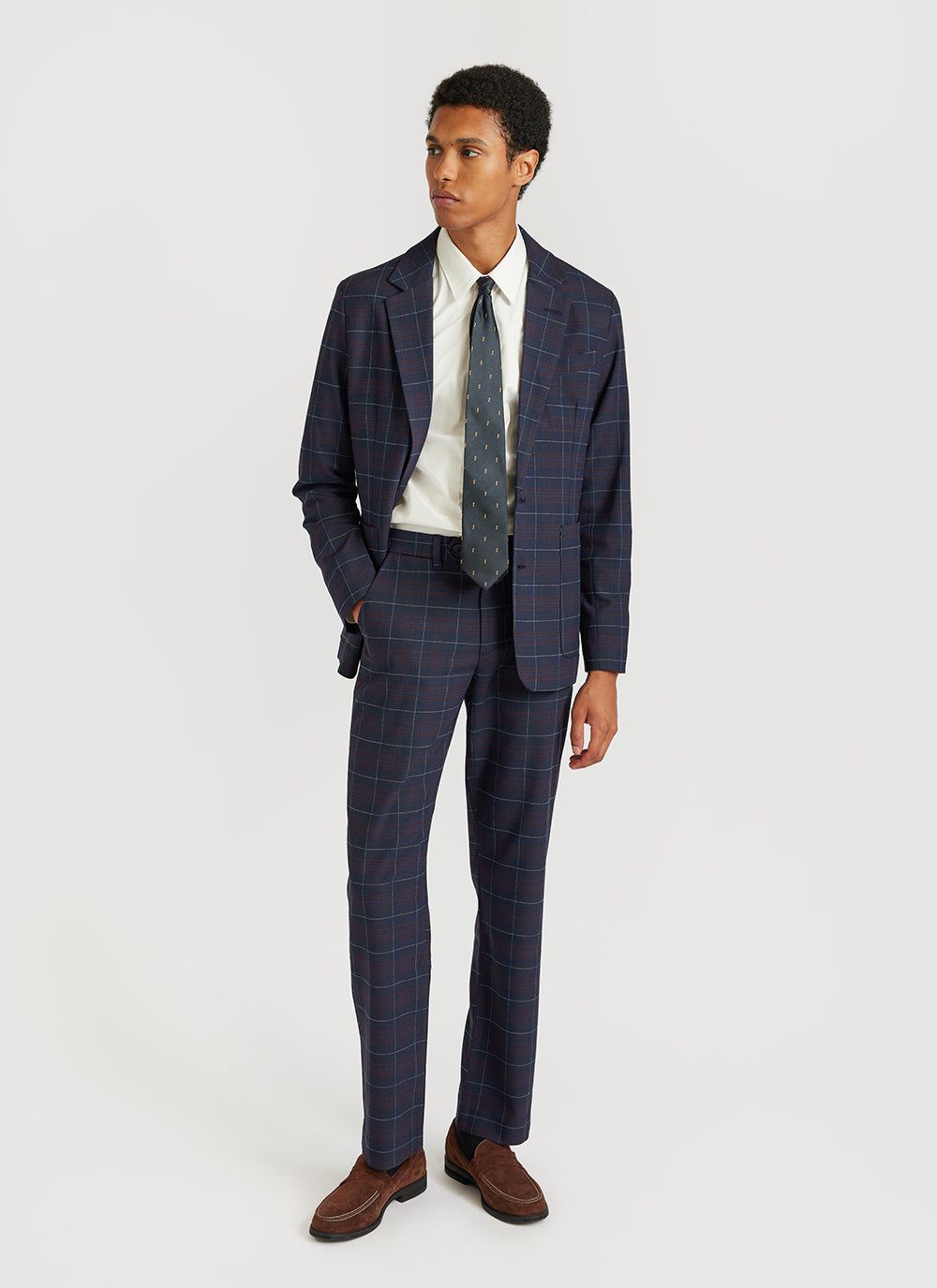 Tailored check blazer hotsell