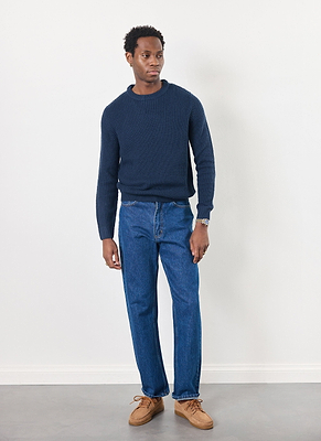 View Waffle Jumper | Knitted | Navy
