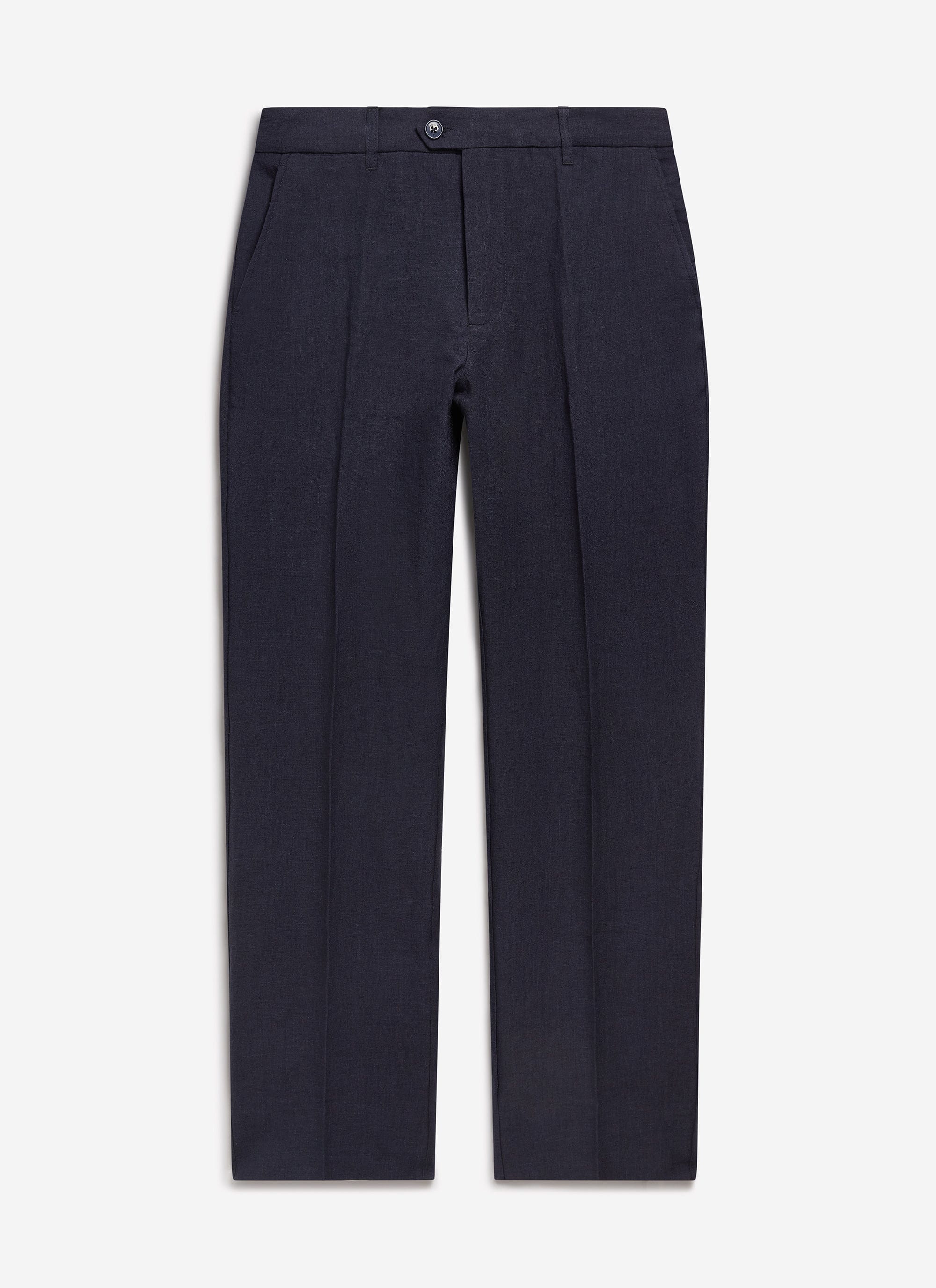 Tailored Linen Trousers | Navy