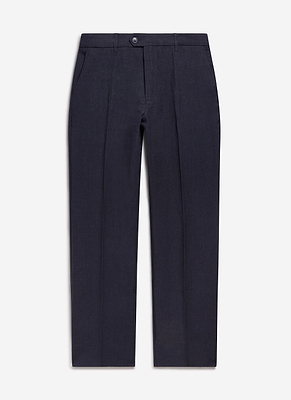 Tailored Linen Trousers | Navy