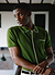 Contrast Trim Shirt | Wool | Forest with Ecru