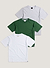 3 Pack T Shirts | Organic Cotton | White / Forest / Athletic Grey