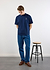 Stout Oversized T Shirt | Embroidered Organic Cotton | Navy