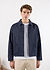 Boxy Cropped Overshirt | Cotton | Navy