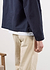 Boxy Cropped Overshirt | Cotton | Navy