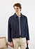 Boxy Cropped Overshirt | Cotton | Navy