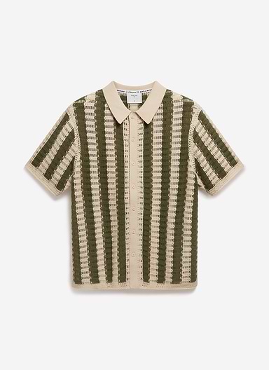 Barletta Knitted Shirt | Cotton | Olive