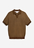 Casa Martini Knitted Polo | Puppytooth Cotton | Espresso