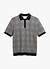 Casa Martini Knitted Polo | Puppytooth Cotton | Navy