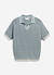 Casa Martini Knitted Tennis Polo | Cotton | Blue